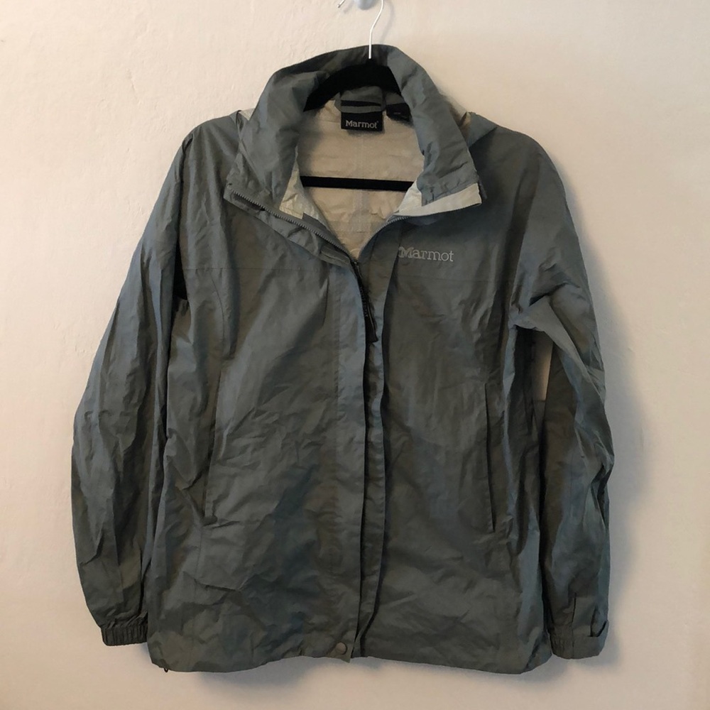EUC Grey Marmot PreCip Rain Jacket Size Medium